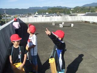 屋上からは綾町が見渡せます。