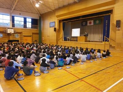 校長先生のお話の様子です。