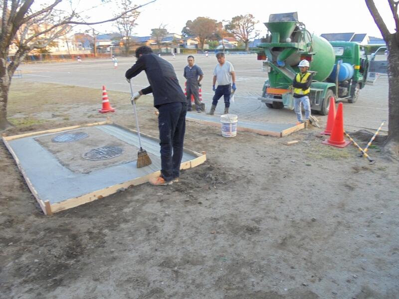 運動場改修工事の様子