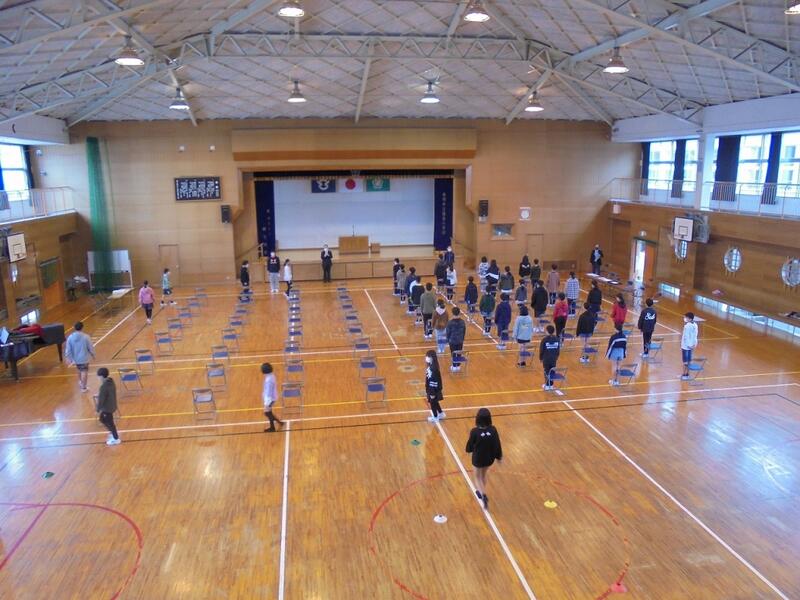 卒業式予行練習の様子