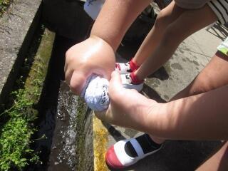 ぞうきん上手にしぼれるかな