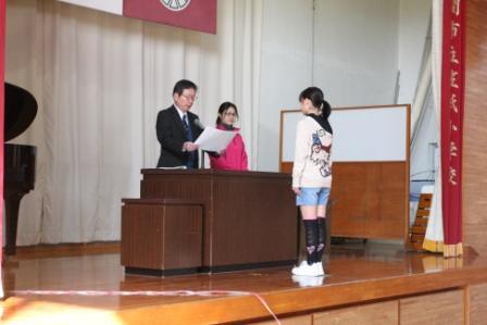 卒業式予行練習