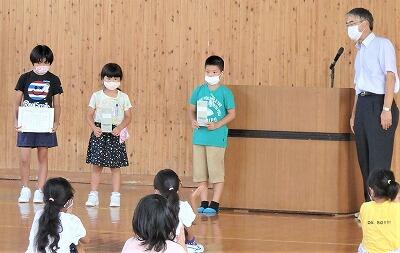 今回は、３人の表彰です