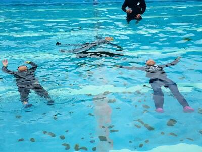 上手に浮いています。