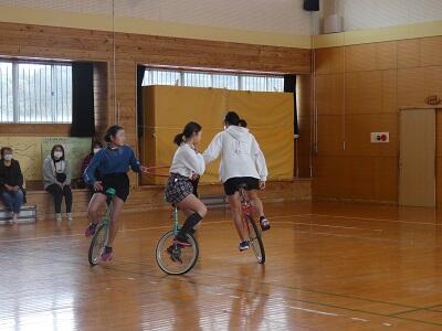 一輪車の様子です。