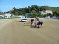 運動場の整地
