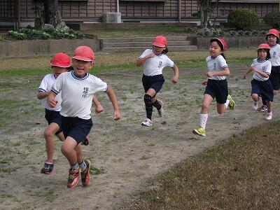 持久走（低学年）のようす