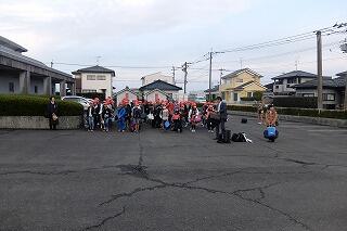 修学旅行出発の様子