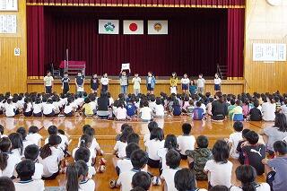 ＪＲＣ登録式の様子（委員会による説明）