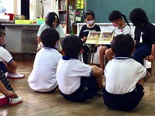 １年生の前で読むのは緊張するなぁ