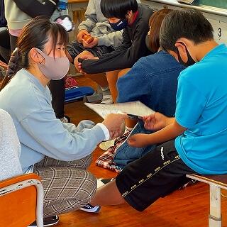 保護者の方へお手紙も渡しました