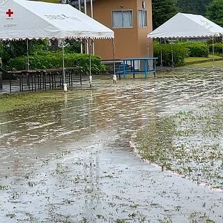 コーナーも水浸し…