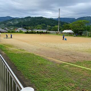 グラウンドに水たまりがありません！