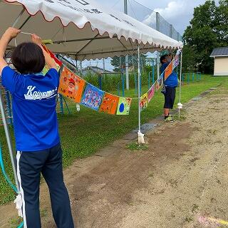 テントの飾りつけも復活です！