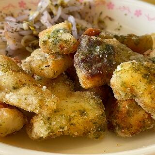 おいしそうな「マダイのコロコロ揚げ」ですね