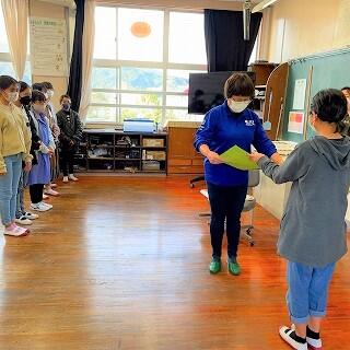 子どもたちからのお礼のメッセージです