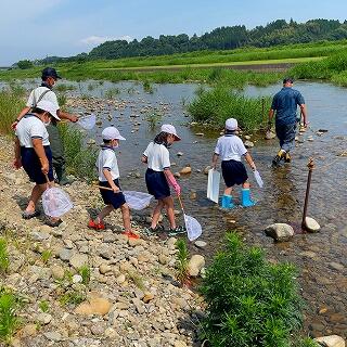 川の水が気持ちいい！