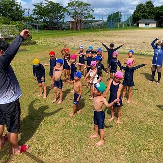 まずはしっかり体操をしますよ