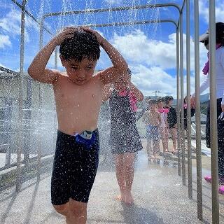 シャワー冷たいね！