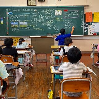 思考の流れが板書に表れます