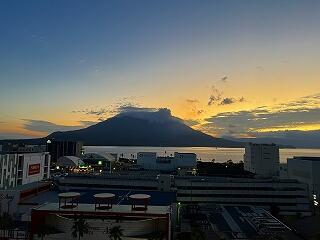 鹿児島の朝焼け