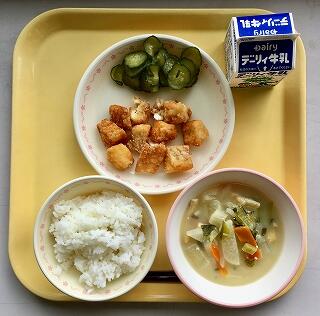 １０月２１日の給食