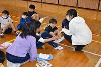 登校班ごとの指導の様子