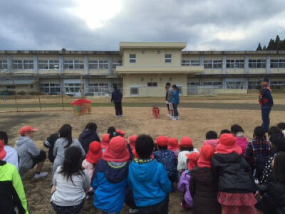 火災避難訓練の様子