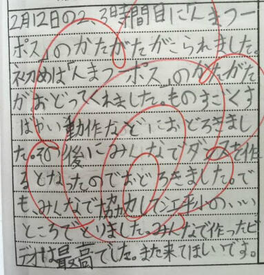 児童の感想日記（４年）