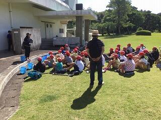 砂の造形の準備