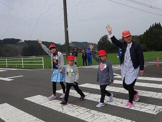 横断歩道の渡り方の練習