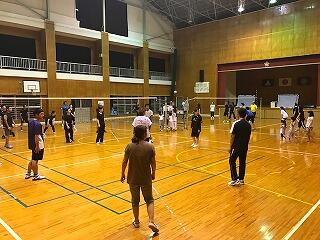 ＰＴＡバレー合同練習。