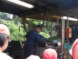 製茶のようすの見学