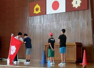 団旗授与① 団旗授与①