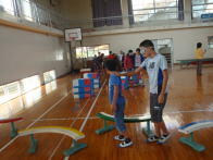 アイマスク体験のようす