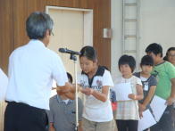 あいさつ標語の表彰