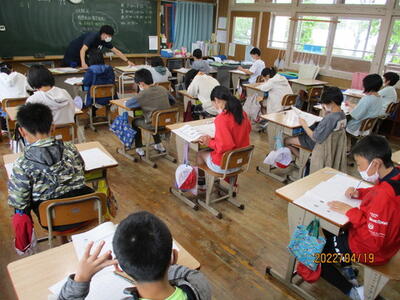 理科のテスト中の様子