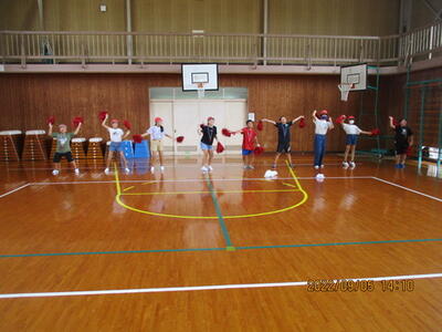 赤団の応援の様子