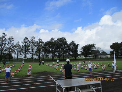 運動会練習の初めの挨拶