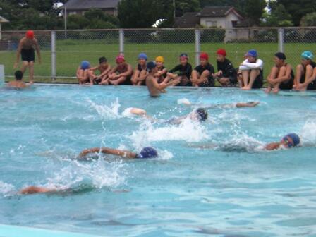 水泳記録会に向けて