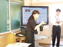 電子黒板を使って