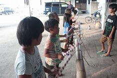 竹太鼓での練習