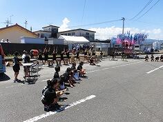 南っ子太鼓の奉納のようす