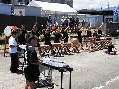 南っ子太鼓の奉納のようす 南っ子太鼓の奉納のようす
