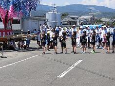 南っ子太鼓の奉納のようす