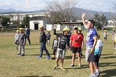 ラグビー指導のようす