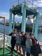 桜島フェリーにて