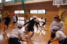 タグラグビーの学習のようす