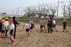 なわとび運動のようす