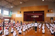 開閉会式練習のようす